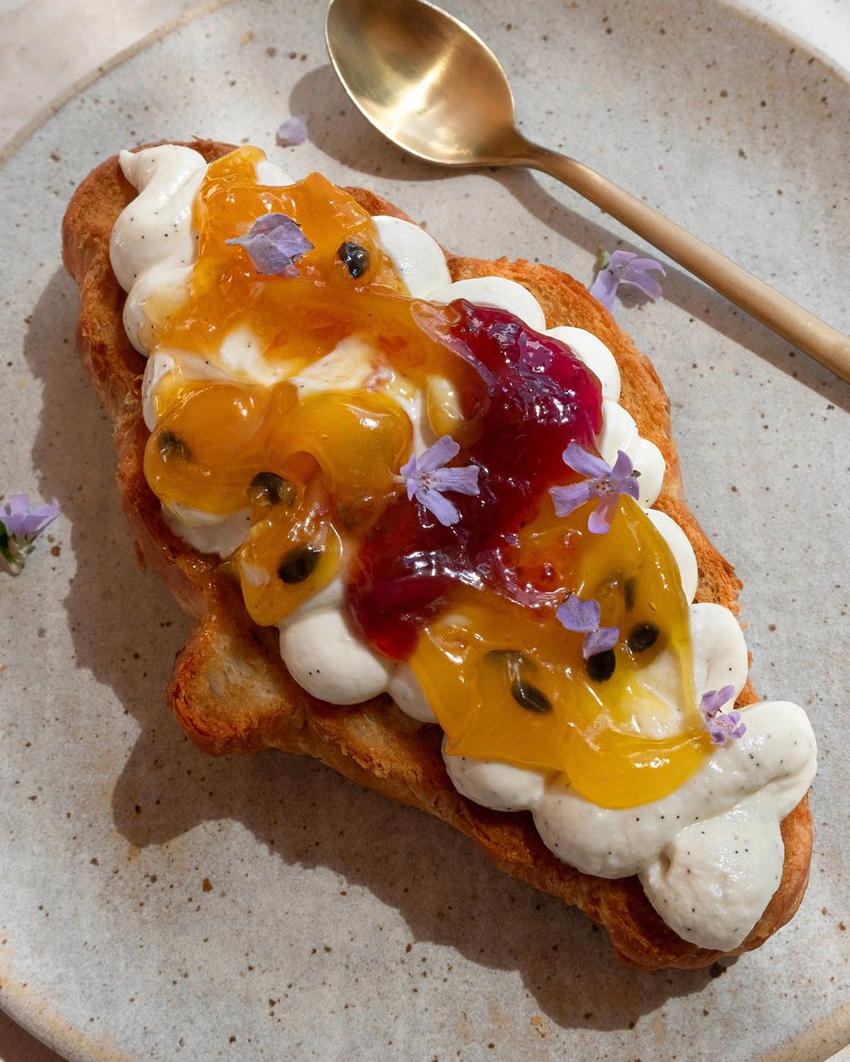 Jam Croissants with Vanilla Creme Fraiche