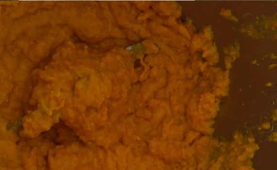 Close up of purees clementine