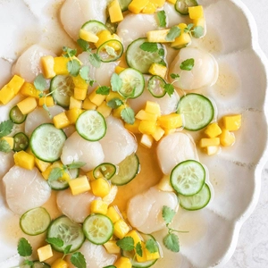 Scallop Crudo with Mango & Nuoc Mam Gung