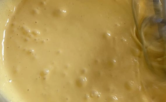 Crepe batter being mixed