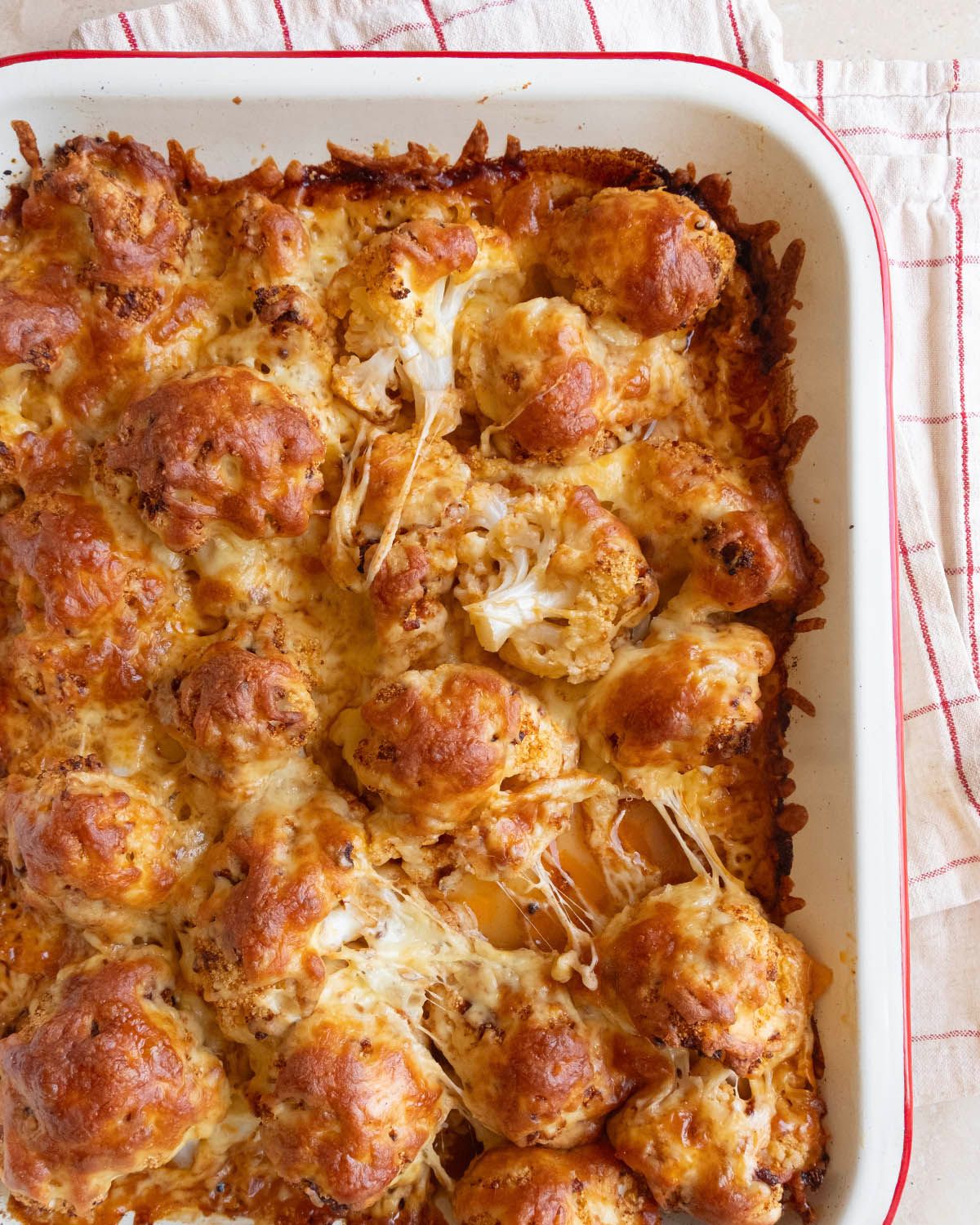 Smoked Cheddar Roasted Cauliflower