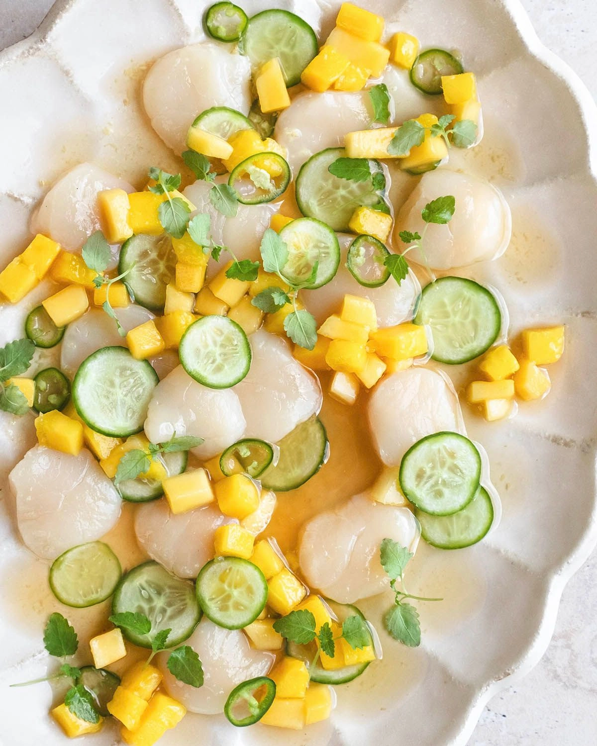 Scallop Crudo with Mango & Nuoc Mam Gung