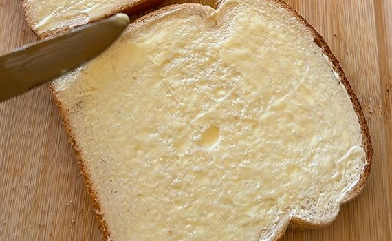 Butter on bread