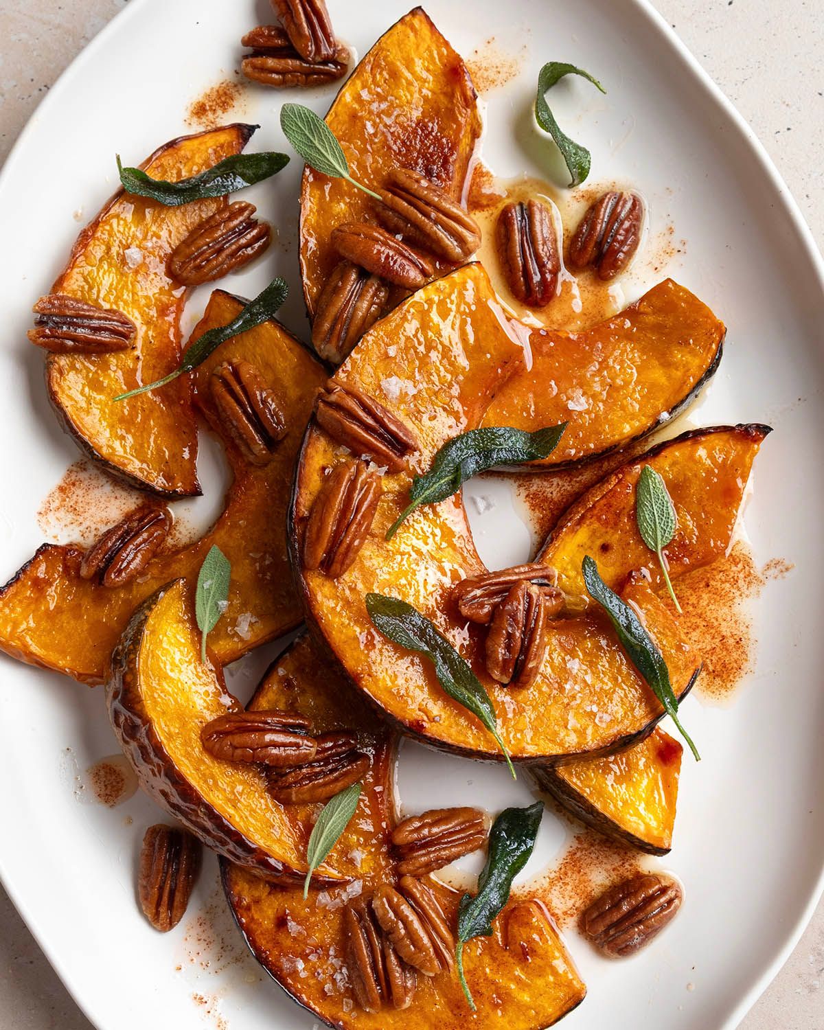 Maple Roasted Pumpkin with Brown Butter Pecans
