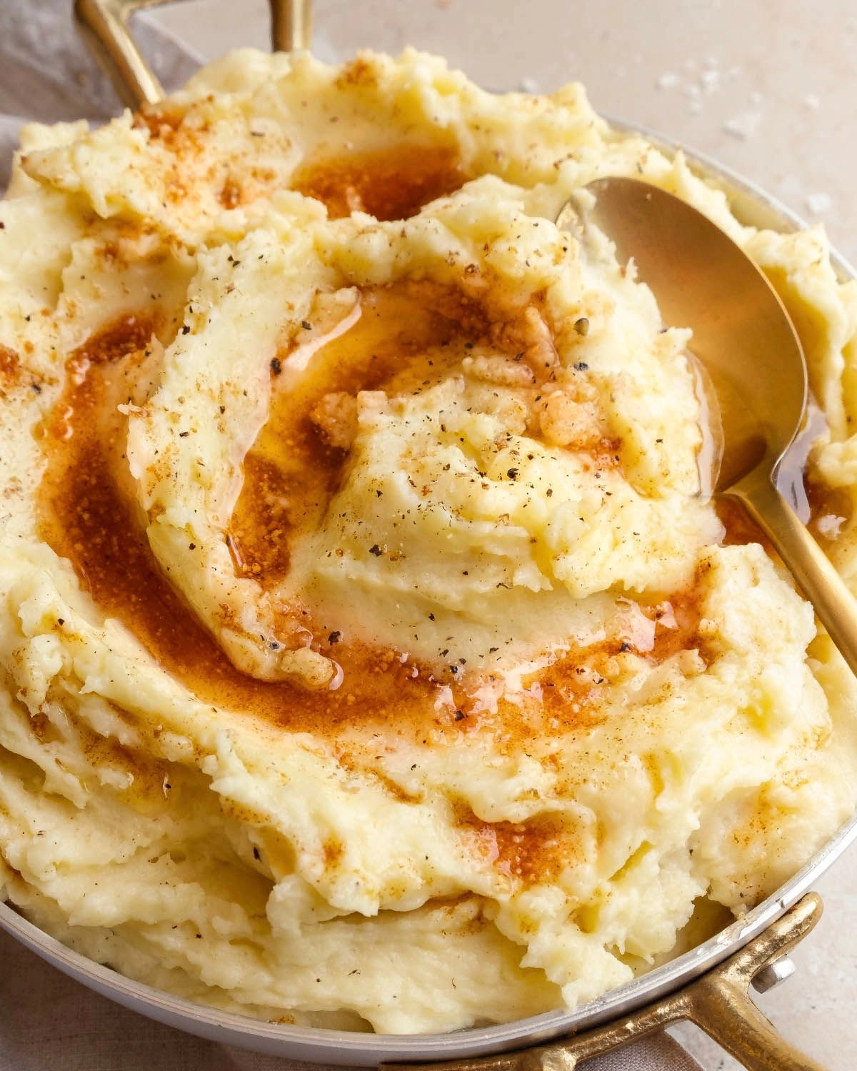 Brown Butter Mashed Potatoes with Nutmeg